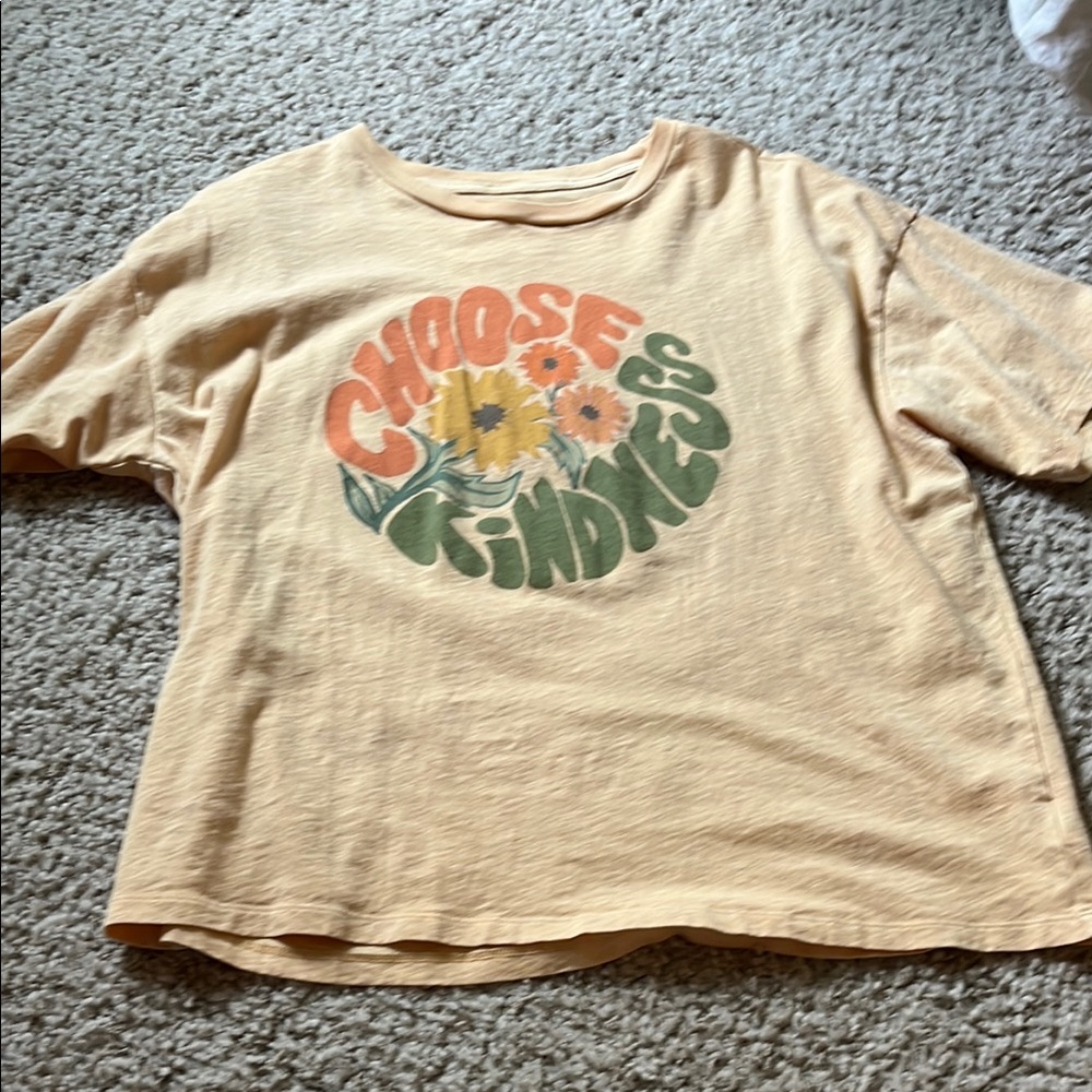 American Eagle Outfitters Orange Short Sleeve Tee Retro Graphic